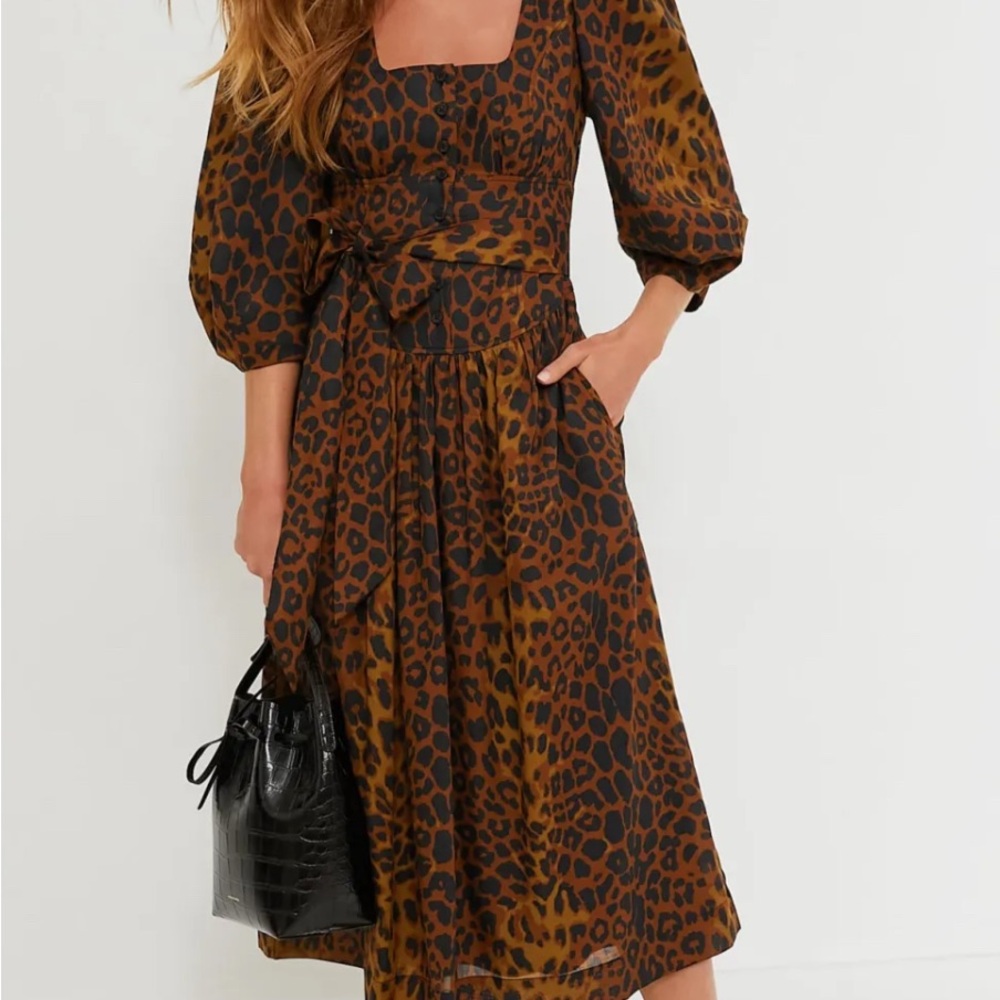 NWT - Tuckernuck Leopard Graciela Midi Dress - NWT - Size 10